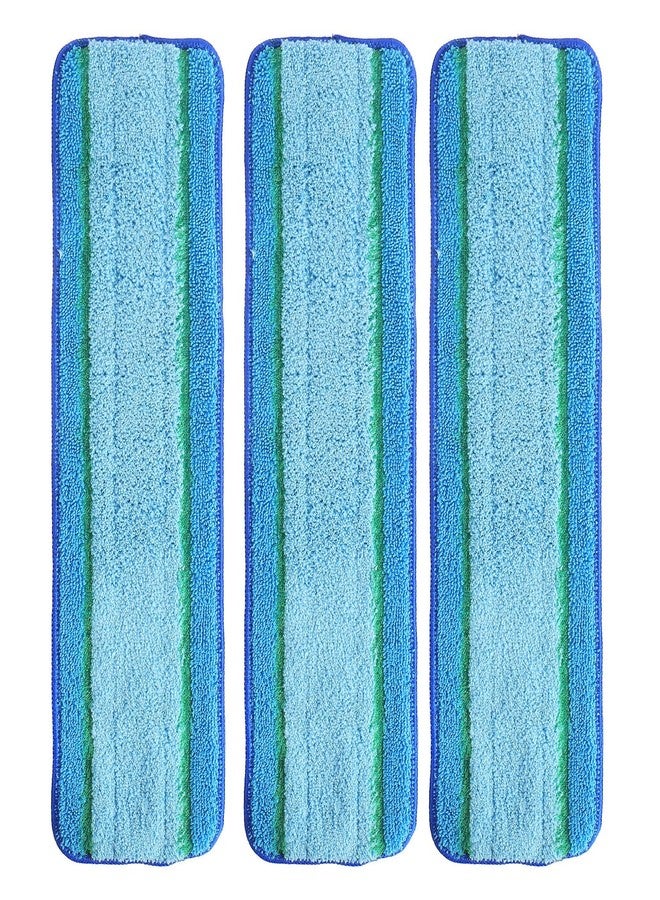 EPLZON 3 Pack Washable & Reusable Microfiber Deep Cleaning Pads for Bona Family of Mops Replacement 18 Inch Used for Hard Surface Floors Cleaning - Image 1